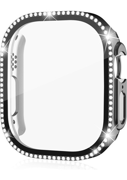 Apple Watch Ultra Ultra 2 49MM Uyumlu Tek Sıra Parlak Taşlı Rubber Kasa Kapak fiyatları