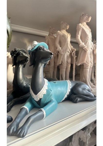 Ceketli Şapkalı Köpek Hanım Dekoratif Obje fırsatları