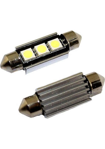 Ledli Dekoratif Sofit Ampul 2x3 SMD Canbus Beyaz 12V /LAAM153