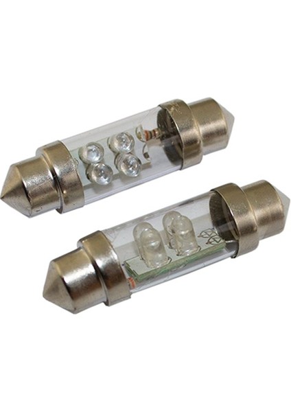 Sofit Dekoratif LED Ampul (2X4LED) Mavi 12V/ LAAM113-2-12