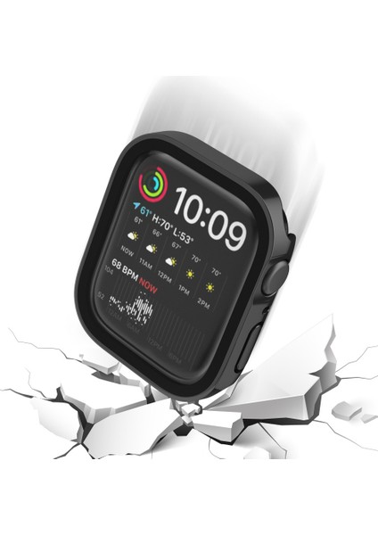 Apple Watch 6 7 8 9 44MM 45MM Uyumlu Rubber Kasa Ekran Koruyucu 360 Kılıf Kapak