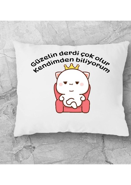 Güzelin Derdi Cok Olur Yazılı Yastik
