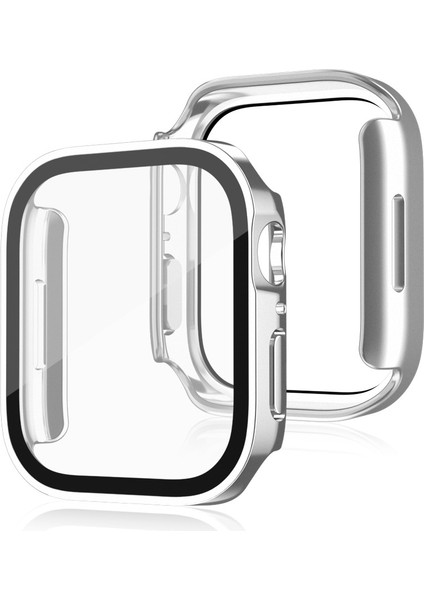 Apple Watch 6 7 8 9 44MM 45MM Uyumlu Rubber Kasa Ekran Koruyucu 360 Kılıf Kapak