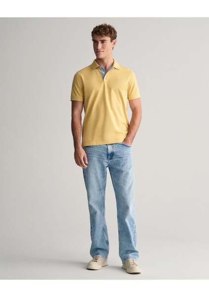Erkek Sarı Regular Fit Logolu Polo 2062026.726
