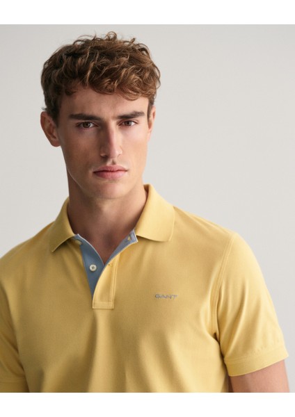 Erkek Sarı Regular Fit Logolu Polo 2062026.726