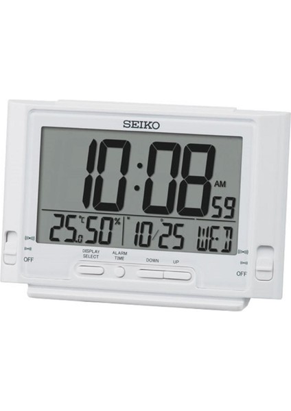 Clocks QHL095W Termometre ve Nemölçer Masa Saati