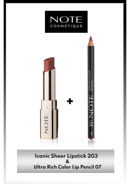 Iconic Sheer Nemlendirici Parlak Ruj 203 Charming & Ultra Rich Color Dudak Kalemi 07 Nude Rose