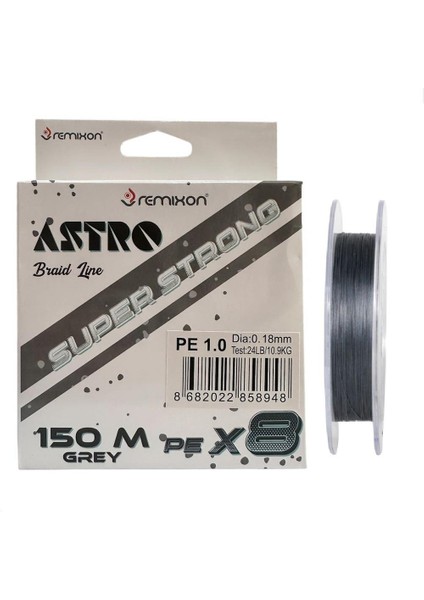 Astro 8x 0.18MM 150M Grey Ip Misina