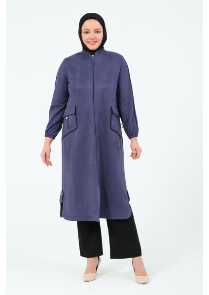 Meftune Büyük Beden Kadın Tesettür Araboy Süet Mevsimlik Kap