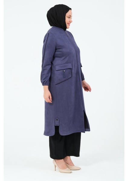 Meftune Büyük Beden Kadın Tesettür Araboy Süet Mevsimlik Kap modelleri
