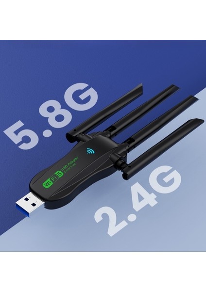 1300 Mbps Wifi 5 Yüksek Hızlı 5Ghz 4 Anten Usb 3.0 Çift Bant Wifi Adaptör 1300Mbps