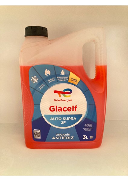 Glacelf Auto Supra 2F Organik Antifriz 3lt  Yeni Seri 08/2024