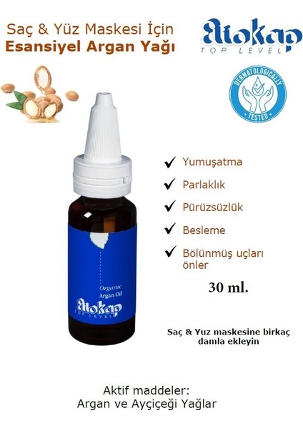 Saç Için Argan Yağı - 30 ml.