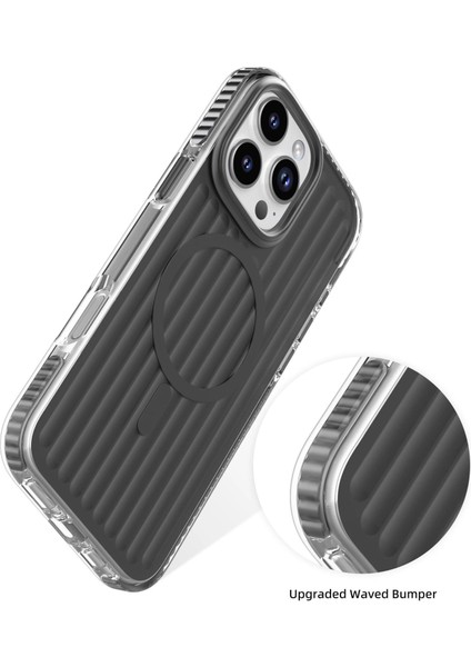 iPhone 16 Pro Kılıf Ntp Oluklu Tasarım Magsafe Kapak
