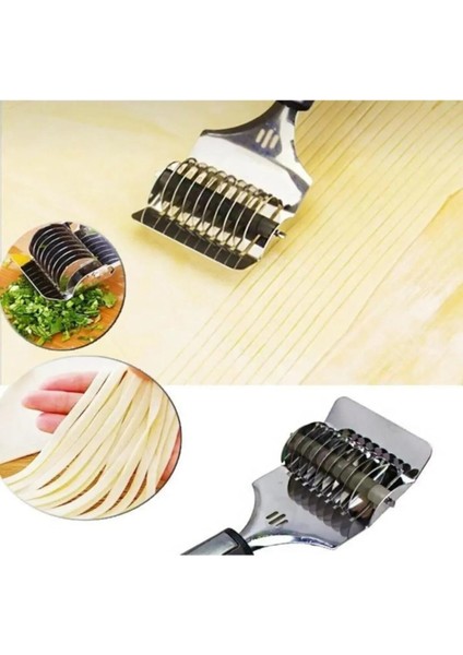 Paslanmaz Çoklu Dilimleyici Pratik Hamur Makarna Erişte Kesici - Maydanoz Soğan Sarımsak Doğrayıcı indirimleri