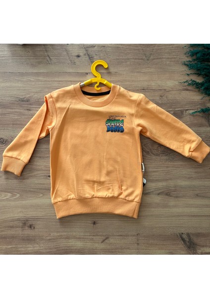 Baskı Desenli Erkek Çocuk Pantolon Sweatshirt Takım