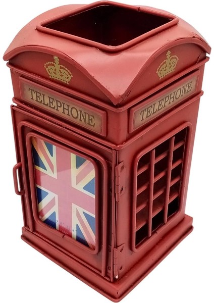 Metal Londra Telefon Kulübesi Kalemlik ve Resim Çerçevesi 17CM fırsatları