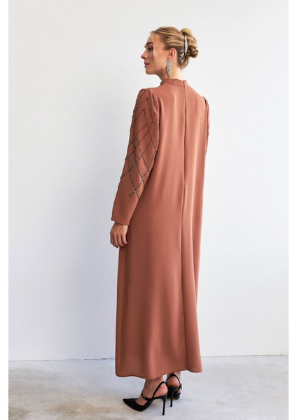 Alora Taş Işlemeli Abiye - Camel fırsatları