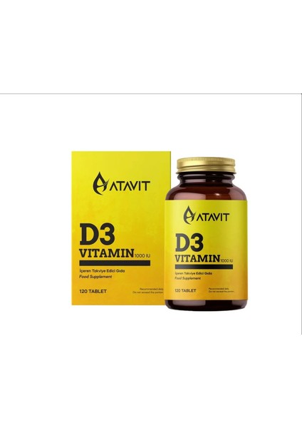 D3 Vitamin 1000 IU 120 Tablet