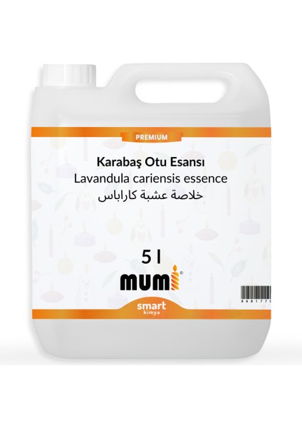 Premium Karabaş Otu Mum Esansı 5 Litre
