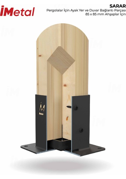 Sarar 85 x 85 mm Ahşaplar Için Ayak Bağlantısı