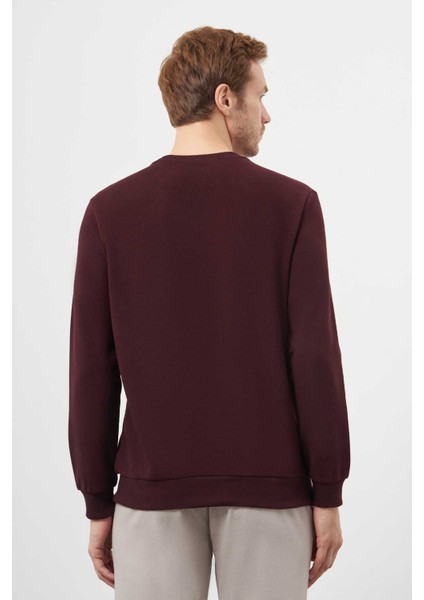 Erkek Bordo Trend Bisiklet Yaka Sweat-Shirt indirimleri