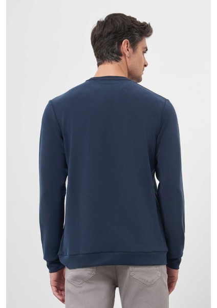 Erkek Marine Trend Bisiklet Yaka Sweat-Shirt indirimleri