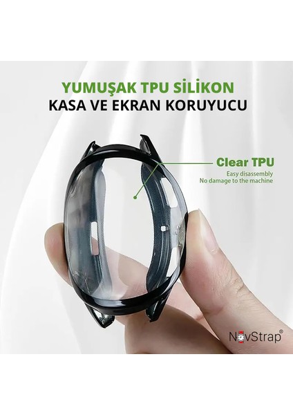 Samsung Galaxy Watch 7 40MM ile Uyumlu Kasa ve Ekran Koruyucu Tpu Yumuşak Silikon Kılıf fırsatları
