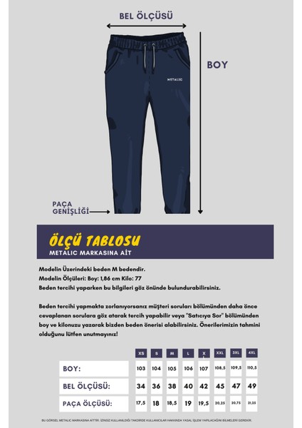 Siyah Arka Cepli Etiket Detaylı Düz Paça Erkek Içi Pamuklu Eşofman Altı