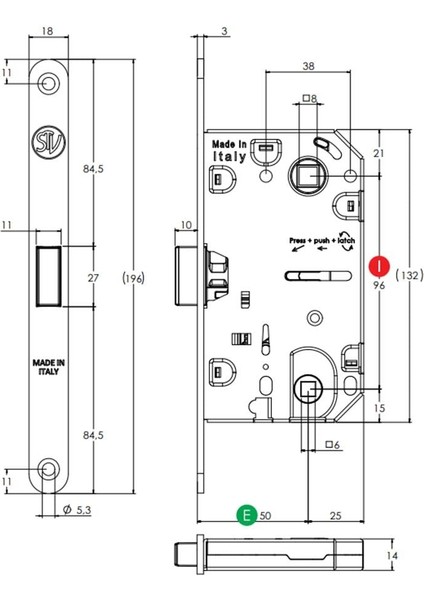 Art.a7 Serisi Manyetik Kapı Kiilidi Banyo Tipi (Wc)