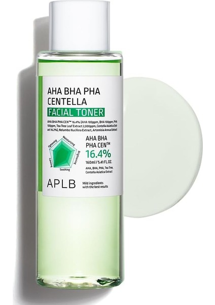 Aha Bha Pha Centella Facial Toner - Aha Bha Pha Centella İçerikli Tonik 160 ml