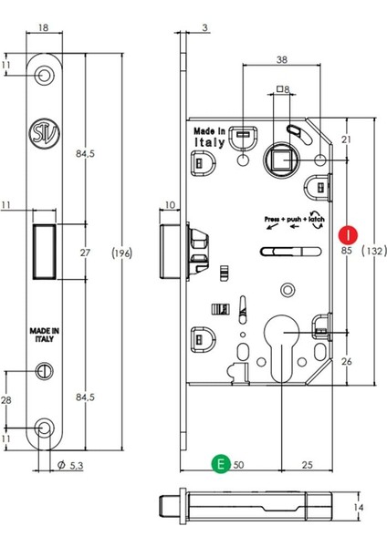 Art.a6 Serisi Manyetik Kapı Kilidi Barelli Tip