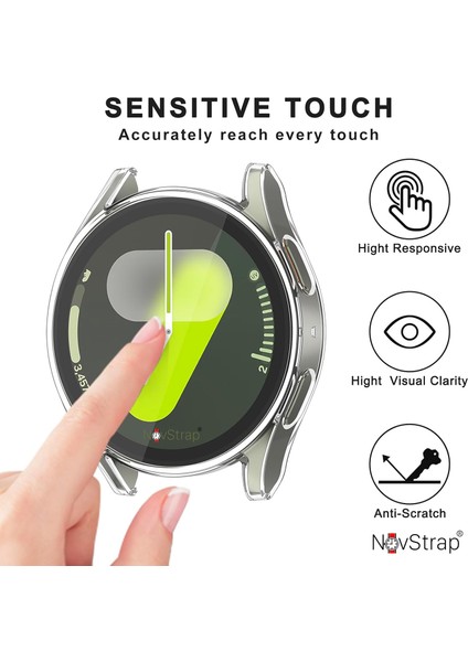 Samsung Galaxy Watch 7 40MM ile Uyumlu Kasa ve Ekran Koruyucu Tpu Yumuşak Silikon Kılıf indirimleri
