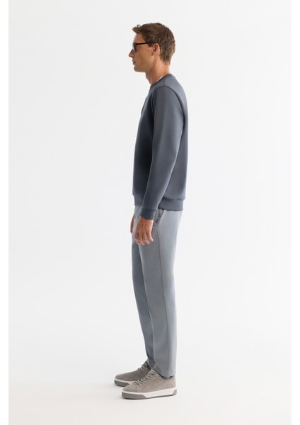 Erkek Antrasit Bisiklet Yaka Pamuklu Baskılı Elastan Regular Fit Sweatshirt A42Y1221 fiyatları