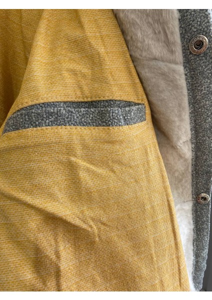 Vintage Oversize Retro Etnik Desenli Kürklü Ceket Gksb4
