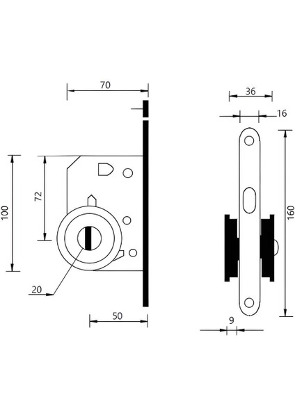 Sl-01 Serisi Kayar Kapı Kilidi Seti Banyo Tipi (Wc) fiyatları
