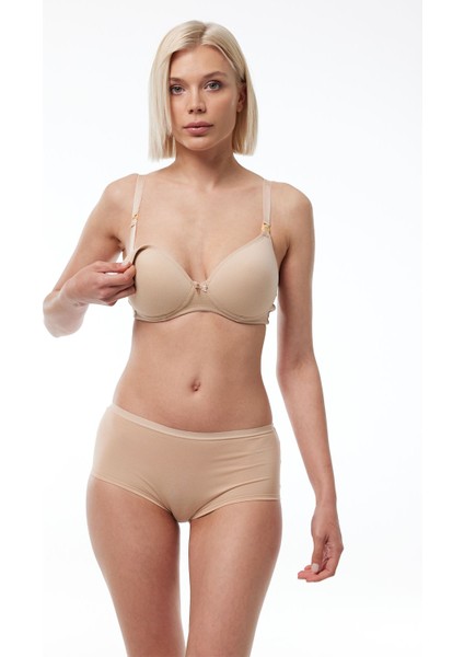 Kadın Ten Kaplı Balensiz Pamuklu Emzirme Sütyeni 822 modelleri