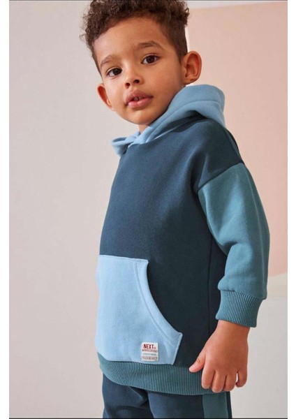 Erkek Çocuk Kanguru Cepli Pamuk Kapşonlu Eşofman Takımı fiyatları