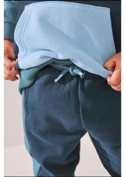 Erkek Çocuk Kanguru Cepli Pamuk Kapşonlu Eşofman Takımı indirimleri