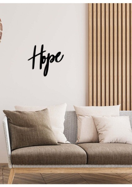 - Hope Yazısı Metal Duvar Tablosu - Ev Dekorasyon - Metal Duvar Yazısı - 50 X 45 - Cm -Siyah - Text-002 fiyatları