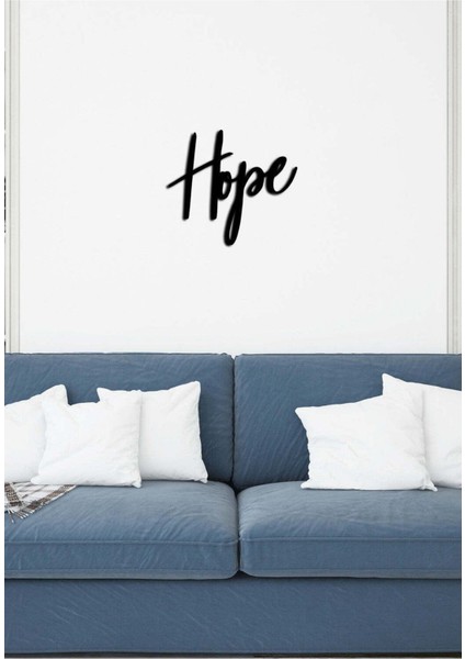 - Hope Yazısı Metal Duvar Tablosu - Ev Dekorasyon - Metal Duvar Yazısı - 50 X 45 - Cm -Siyah - Text-002 modelleri