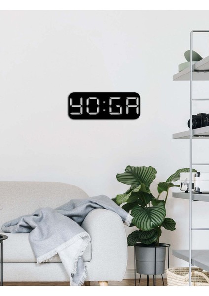 - Yoga Time Metal Duvar Tablosu - Ev Dekorasyon - Metal Duvar Yazısı - 50 X 23 - Cm -Siyah - Text-145 fiyatları