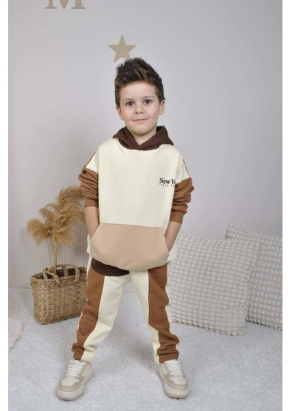 Erkek Çocuk Kanguru Cepli Pamuk Kapşonlu Eşofman Takımı indirimleri