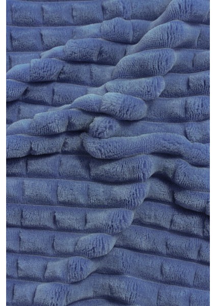 Merinos Modern Line 3 Parça Battaniye Seti - Lacivert