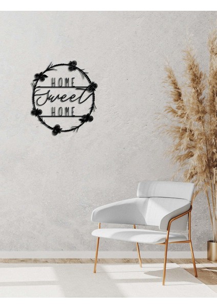 - Home Sweat Home Yazısı Metal Duvar Tablosu - Ev Dekorasyon - Metal Duvar Yazısı - 50 X 51 - Cm -Siyah - Text-088 modelleri