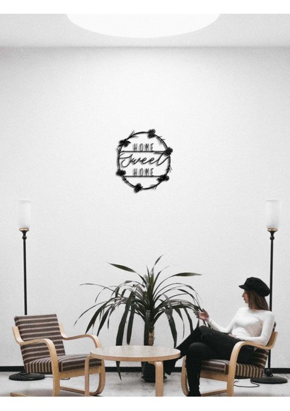 - Home Sweat Home Yazısı Metal Duvar Tablosu - Ev Dekorasyon - Metal Duvar Yazısı - 50 X 51 - Cm -Siyah - Text-088 fırsatları