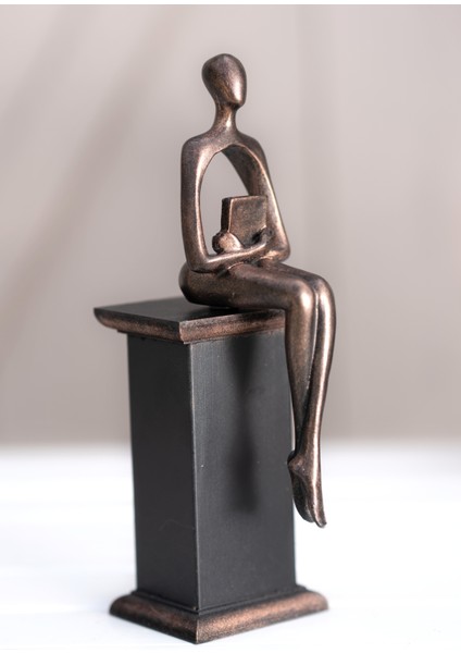 Kitap Tutan Kadın Figürü Biblo Sütun modelleri