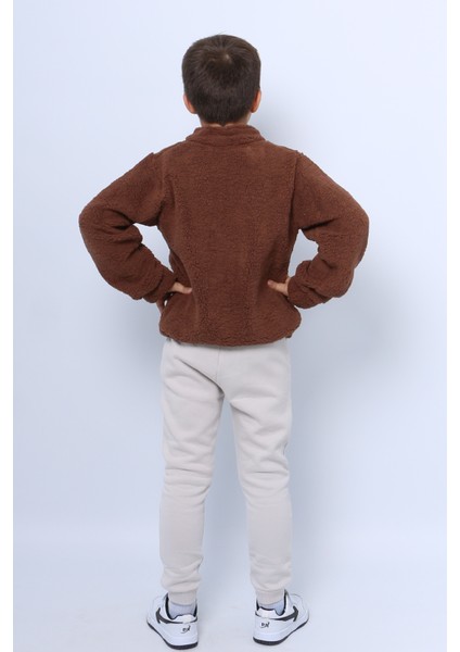 Erkek Çocuk Peluş Alt-Üst Takım Fermuarlı E2 fırsatları