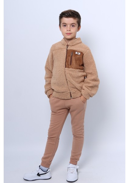 Erkek Çocuk Peluş Alt-Üst Takım Fermuarlı E2