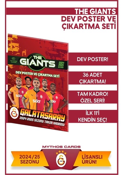 Mythos Cards Galatasaray - The Gıants 24/25 Poster ve Çıkartma Seti